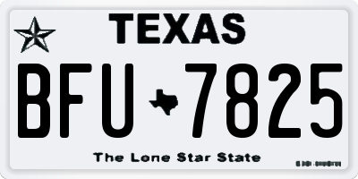 TX license plate BFU7825