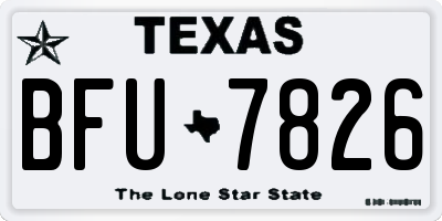 TX license plate BFU7826