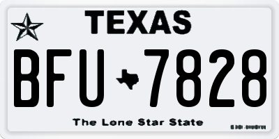 TX license plate BFU7828