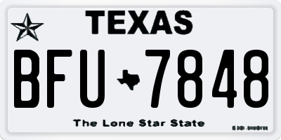 TX license plate BFU7848