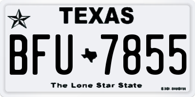 TX license plate BFU7855