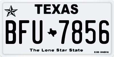 TX license plate BFU7856