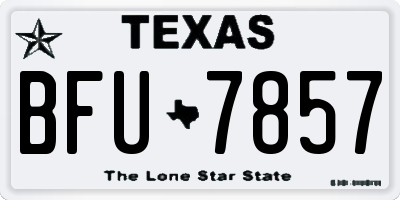 TX license plate BFU7857