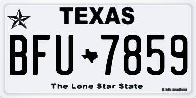 TX license plate BFU7859