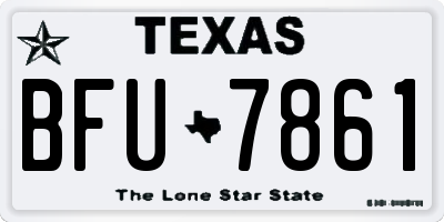 TX license plate BFU7861