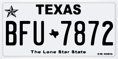 TX license plate BFU7872