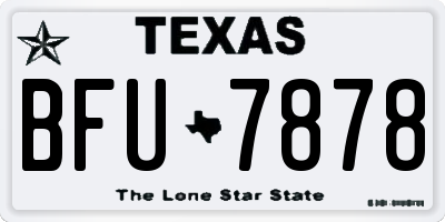 TX license plate BFU7878
