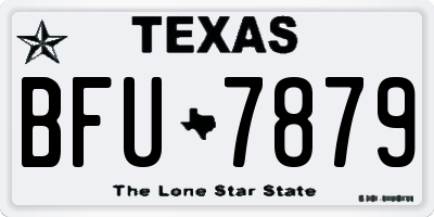 TX license plate BFU7879