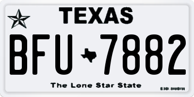 TX license plate BFU7882