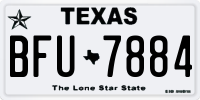 TX license plate BFU7884
