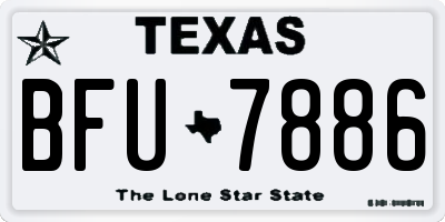 TX license plate BFU7886