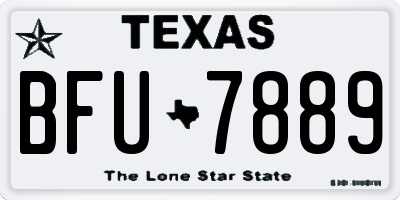 TX license plate BFU7889