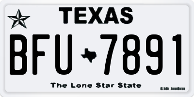 TX license plate BFU7891