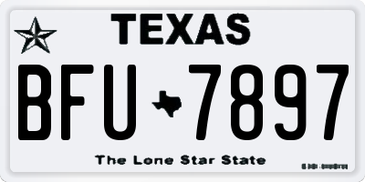 TX license plate BFU7897