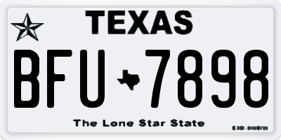 TX license plate BFU7898