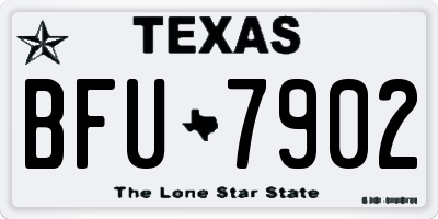 TX license plate BFU7902