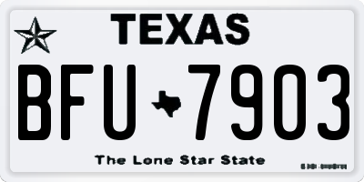 TX license plate BFU7903