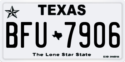 TX license plate BFU7906