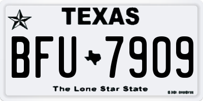TX license plate BFU7909