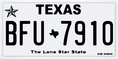 TX license plate BFU7910