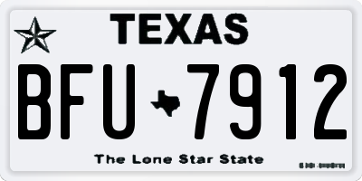 TX license plate BFU7912