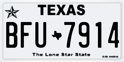 TX license plate BFU7914