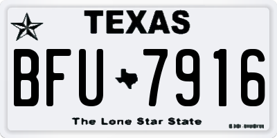 TX license plate BFU7916