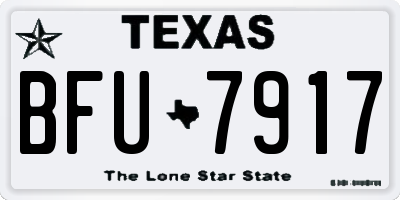 TX license plate BFU7917