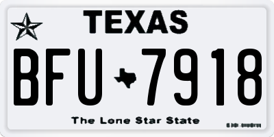 TX license plate BFU7918