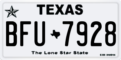 TX license plate BFU7928