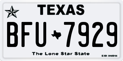 TX license plate BFU7929