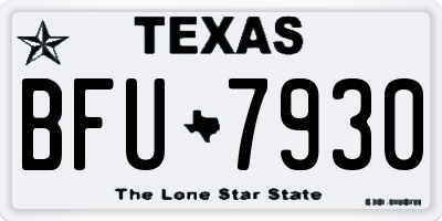 TX license plate BFU7930