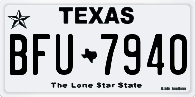 TX license plate BFU7940