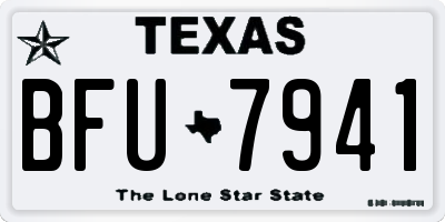 TX license plate BFU7941