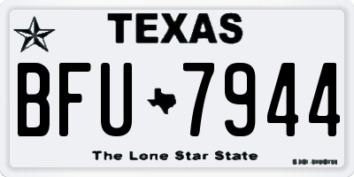 TX license plate BFU7944