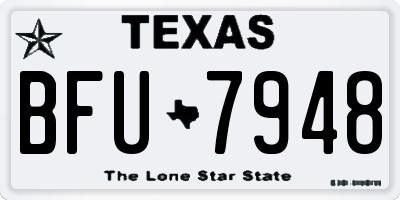 TX license plate BFU7948