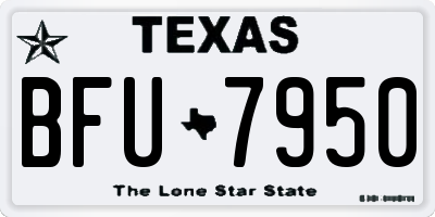 TX license plate BFU7950