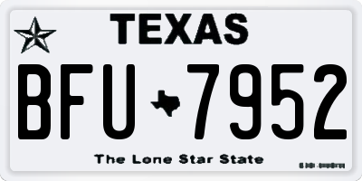 TX license plate BFU7952