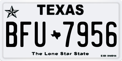 TX license plate BFU7956