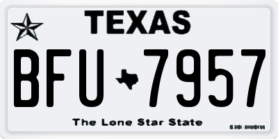 TX license plate BFU7957