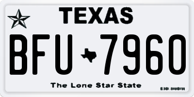 TX license plate BFU7960