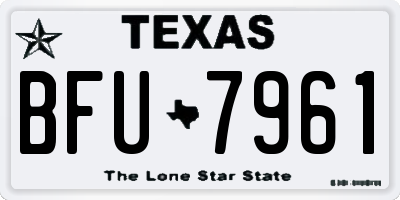 TX license plate BFU7961