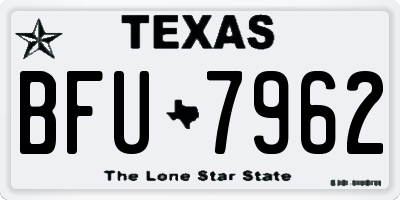 TX license plate BFU7962