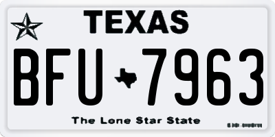 TX license plate BFU7963