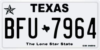 TX license plate BFU7964