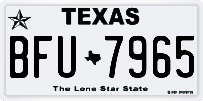 TX license plate BFU7965