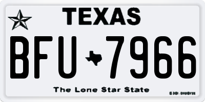 TX license plate BFU7966