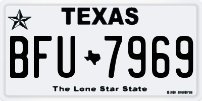 TX license plate BFU7969