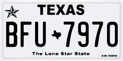TX license plate BFU7970