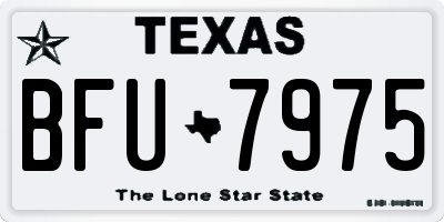 TX license plate BFU7975